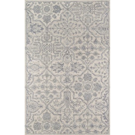 MOMENI Indian Hand Tufted Area Rug, Grey - 3 ft. 6 in. x 5 ft. 6 in. COSETCOS-1GRY3656